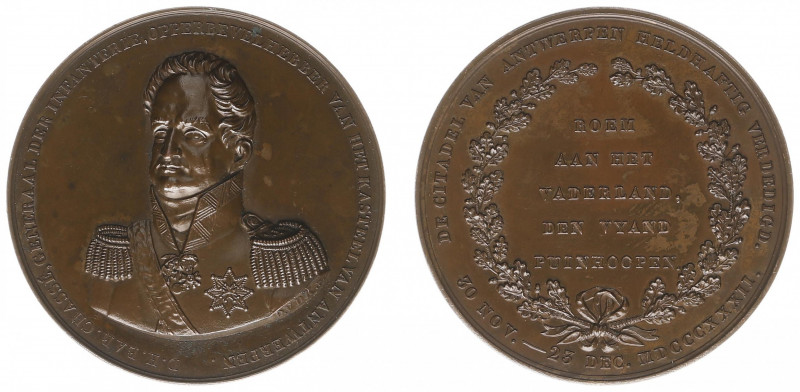 Historiepenningen - 1832 - Medal 'Citadel van Antwerpen heldhaftig verdedigd doo...