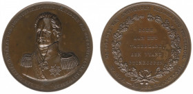 Historiepenningen - 1832 - Medal 'Citadel van Antwerpen heldhaftig verdedigd door Chassé' by D. van der Kellen (Dirks462, Bax101) - Obv. Bust partly t...