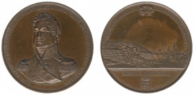 Historiepenningen - 1832 - Medal 'Citadel van Antwerpen heldhaftig verdedigd door Chassé' by D. van der Kellen (Dirks463, Bax102) - Obv. Bust partly t...