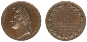 Historiepenningen - 1832 - Medal 'Inname van de Citadel van Antwerpen door Franse troepen' by V.M. Borrel (Dirks469) - Obv. Bust Louis Philippe left /...