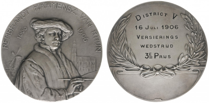 Historiepenningen - 1906 - Medal '300e Geboortedag Rembrandt van Rijn - prijspen...