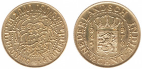 Nederlands Indië - Penning '½ cent Nederlandsch Indie 1945-1970' - goud 3,33 gram .900 - Proof