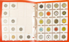 Netherlands - Album met ca. 100 guldens en rijksdaalders met reclamestickers van bedrijven