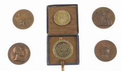 Netherlands - Four bronze medals: Schrant 80 jaar 1863, Utrechtse Universiteit200 jaar 1836 and 250 jaar 1886, France 'Aux armes citoyens' 1914/15 and...