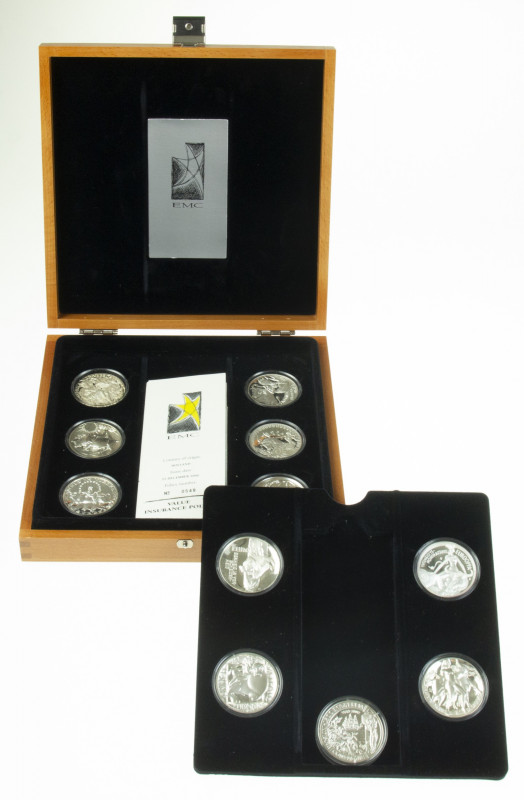 World - Collection EMC medals, 10 heavy sterling silver medals of European count...