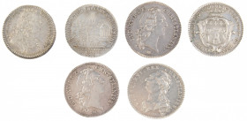 World - French silver jetons Louis XV/XVI - Menus Plaisirs et Affaires de la Chambre 1739 - Procureurs des Comptes 1708 - Civitas Populusque Rothomage...