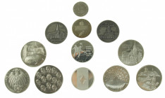 World - Lot van ca. 12 moderne zilveren Duitse penningen