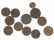 World - Lot of 12 English tokens 18th-19th century - average F/VF