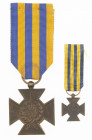 Medailles en onderscheidingen - Nederland - Metalen Kruis 1830-1831, with miniature