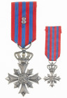 Medailles en onderscheidingen - Nederland - TMPT-Kruis with clasp '8' and miniature