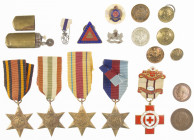 Medailles en onderscheidingen in lots - World - United Kingdom, WWII, lot various medals including Burma Star, Italy Star, Africa Star and 1939-1945 S...