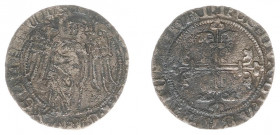 Hertogdom Brabant - Jan I (1268-1294) - Dubbele Esterlin/Sterling z.j. (vanaf 1277) Brussel (VanHoudt G.169 / W. 260 var.) - VZ Aartsengel Michael met...