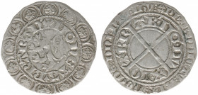 Hertogdom Brabant - Jan III (1312-1355) - Leeuwengroot ND (ca. 1339) unknown mint (VanHoudt G 269 / DW 359-360) - Obv. Rampant lion / Rev. Short cross...