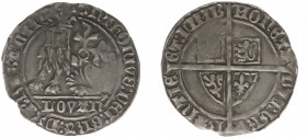Hertogdom Brabant - Anton van Bourgondië (1406-1415) - Dubbele Groot of Botdrager ND (1410) Leuven (W. 435 / Vanhoudt G 342) - 4.02 gram - Obv. Lion w...