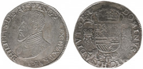 Hertogdom Brabant / Antwerpen - Philips II (1555-1598) - Philipsdaalder 1558 bust left + title of England and PHILIPPVS in legend (vGH 210-1b / Delm. ...