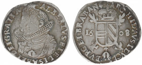 Hertogdom Brabant / Antwerpen - Albert & Isabella (1598-1621) - 3 Reaal van 15 Stuivers 1608 OVER 1607 (vGH- cf. vGH 292-1 / Delm.- cf. Delm. 245 / Va...