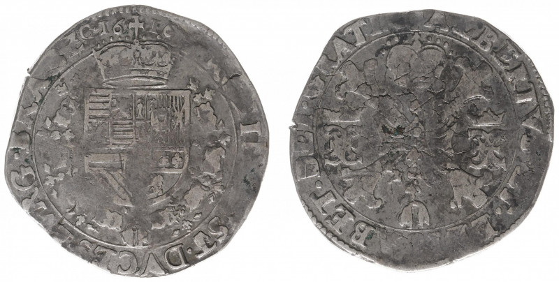 Hertogdom Brabant / Antwerpen - Albert & Isabella (1598-1621) - 1/2 Patagon 1616...