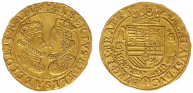Hertogdom Brabant / Antwerpen - Albert & Isabella (1598-1621) - Dubbele Gouden Dukaat ND (1600-1611) (vGH 282-1 / Delm. 142 / Vanhoudt 580) - Obv. Bus...