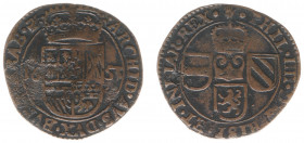 Hertogdom Brabant / Antwerpen - Philips IIII (1621-1665) - Oord of Liard 1653 (vGH 336-1a / Vanhoudt 653) - VF