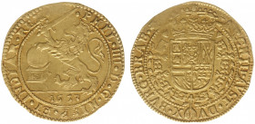 Hertogdom Brabant / Antwerpen - Philips IIII (1621-1665) - Souverain or Lion d'Or 1653 (vGH 325-1 / (Delm. 170 / Vanhoudt 638 /R3) - 5.52 gram - Obv. ...