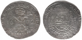 Hertogdom Brabant / Antwerpen - Karel II (1665-1700) - Patagon 1672 (Delm. 342 / vGH 350-1a / Vanhoudt 698/R1) - VF / rare