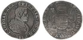 Hertogdom Brabant / Brussel - Philips IIII (1621-1665) - Dukaton 1636 small collar (Delm. 285 / vGH 327-3b type II / Vanhoudt 642) - cleaned - VF
