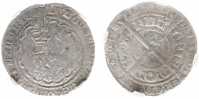 Graafschap Vlaanderen - Lodewijk van Male (1346-1384) - Leeuwengroot ND (1346-1384) (Gaill. 221 / DeMey 206) - 2.04 gram - NGC-slab AU 55