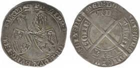 Graafschap Vlaanderen - Philips de Stoute (1384-1404) - Dubbele Groot of Jongelaar ND (1386) Gent of Mechelen (DdP 7.13 / Vanhoudt G 2622) - VZ Eagle ...