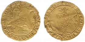 Graafschap Vlaanderen - Philips de Goede (1419-1467) - Lion d'Or / Gouden Leeuw z.j. (1454-1460) Brugge (vGH 3-2 / Delm. 489 / Vanhoudt 16) - VZ Zitte...