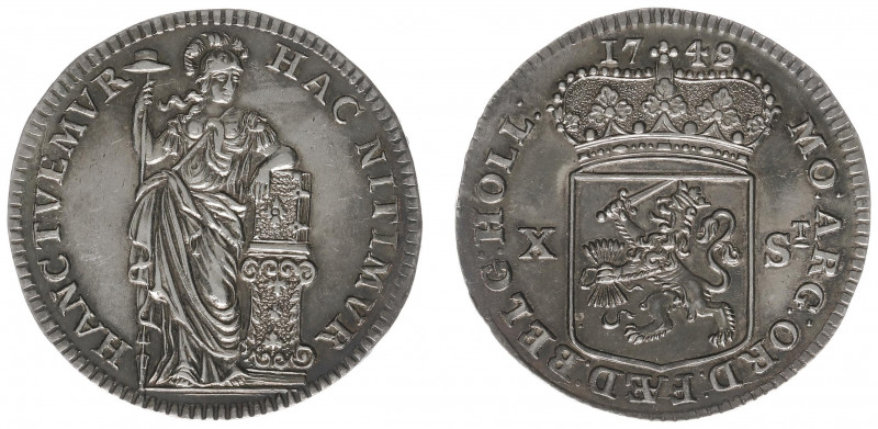 Holland Provincie (1581-1795) - X Stuiver 1749 OVER 1748 plain edge (Delm. 1198 ...