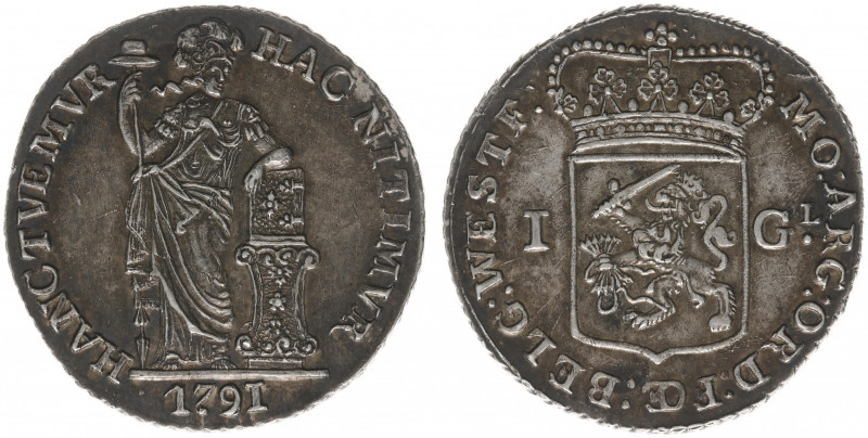 West-Friesland (het Gewest 1581-1795) - 1 Gulden 1791 OVER 1781 (Delm. 1180 / CN...