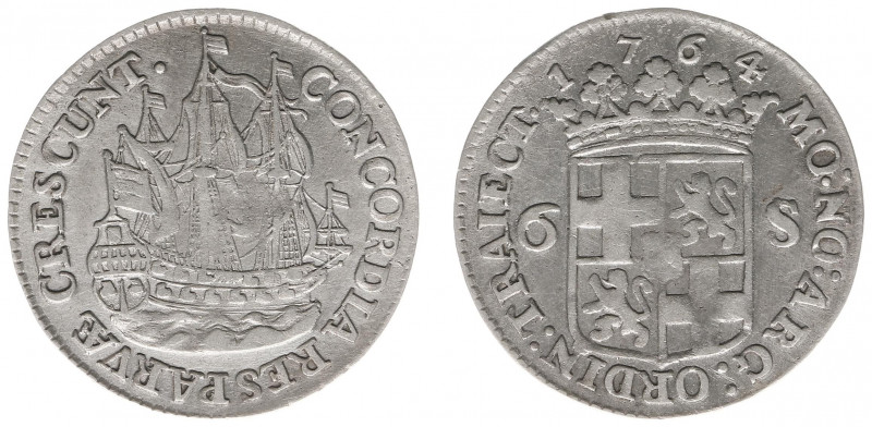 Utrecht Provincie (1581-1795) - Scheepjesschelling 1764 (V. 113.4 / CNM 2.43.137...