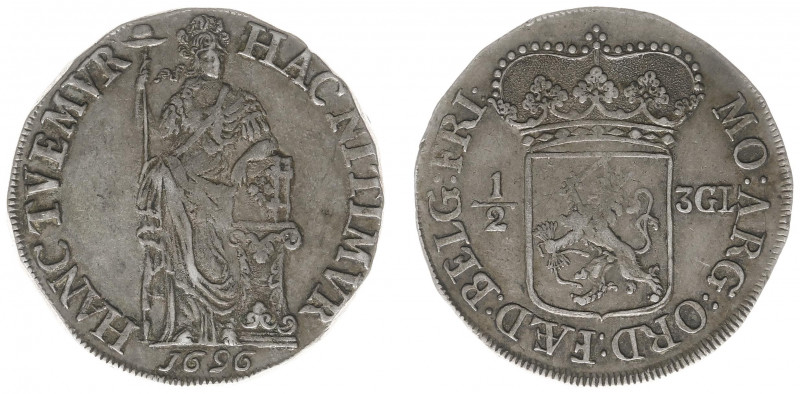 Friesland Provincie (1581-1795) - 1/2 3 Gulden 1696 (CNM 2.16.98 / Delm. 1160 / ...