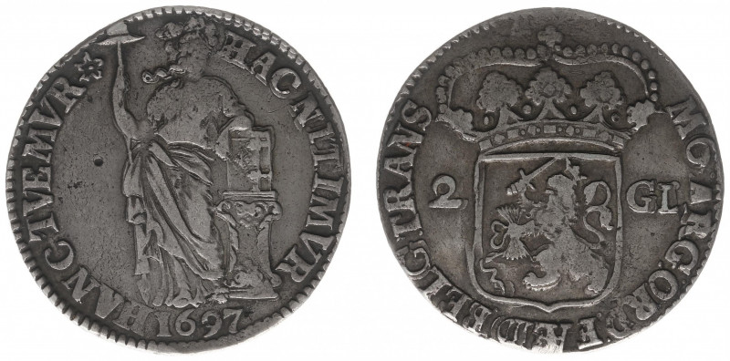 Overijssel Provincie (1581-1795) - 2 Gulden 1697 (Delm. 1158 / CNM 2.38.89 / HPM...