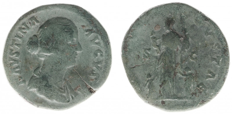 Faustina Minor - AE Sestertius (Rome under Marcus Aurelius AD 161-75, 23.01 g) –...