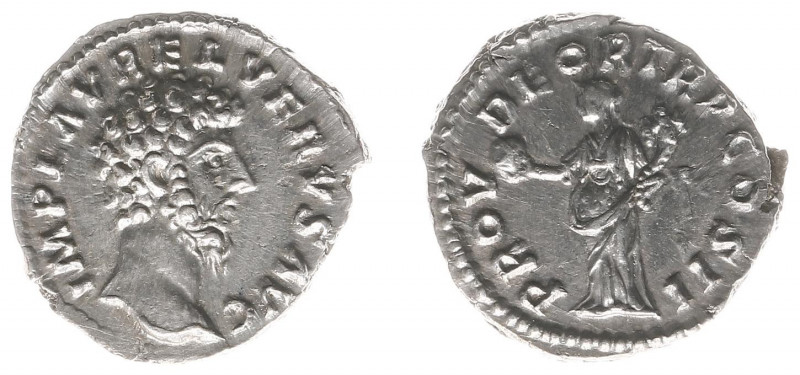 Lucius Verus (161-169) - AR Denarius (Rome AD 161, 3.26 g) - Bare head right / P...