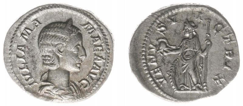 Julia Mamaea (+235) - AR Denarius (Rome AD 231, 3.11 g) - IVLIA MAMAEA AVG, diad...