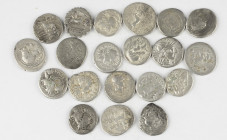 A nice lot with c. 20 Roman Republican Denarii in avg. F/VF, please view