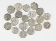 A nice lot with c. 20 Roman Republican Denarii in avg. F/VF, please view