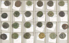 An interesting lot Roman Asses and Dupondii: Domitianus (3), Antoninus Pius (7), Aelius (2), Commodus (2, including Hercul Roman Augu), Traianus (2), ...