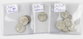 Lot of 11 x AR Denarius of 3 Julia’s: 7 x Julia Maesa, 1 x Julia Soaemias, 3 x Julia Mamaea – VF-VF+