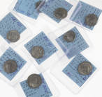 Lot 9 x AR Denarii Caracalla in very good quality: RIC 9; 30a; 150; 185; 191; 208A; 223; 258c; 275a – VF+ - EF-