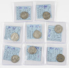 Lot 8 x AR Denarii Septimius Severus all with different reverses: RIC 101; 176; 197; 211; 226; 277; 308; 379 – VF-VF+
