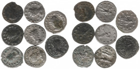 Nice lot of 8 Antoniniani emperor Gallienus, all with several reverses, interesting lot - VF