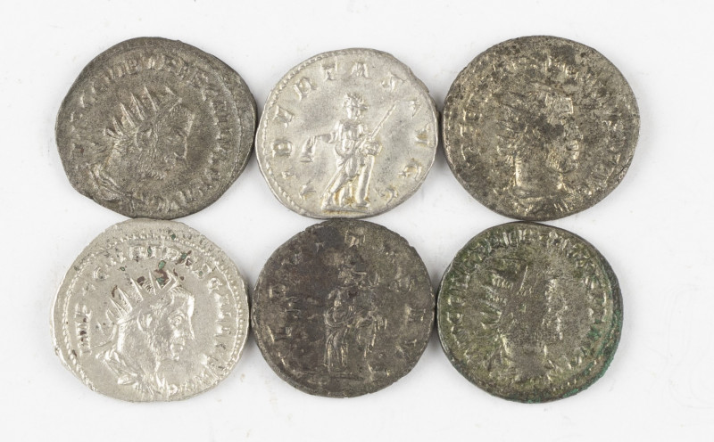 Nice lot of 6 AR Antoniniani Trebonianus Gallus, all with different reverses RIC...