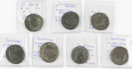 Lot 7 x mint places of BI Follis Diocletianus – GENIO POPVLI ROMANI: Trier; Rome; Siscia; Thessalonica; Heraclea; Cyzicus and Alexandria: all describe...