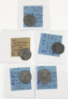 Lot 5 x AR Denarii Geta with different reverses, RIC numbers: 13a; 18; 34; 61b; 70b – VF
