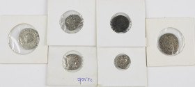 A mot with 2 Antoniniani (Gordianus III and Probus), a Denarius of Julia Domna, a Greek AR Drachm of Alexander III, a small 4th century Roman Follis a...