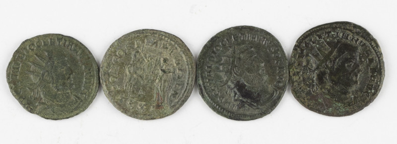 Lot 4 Antoniniani Diocletianus / CONCORDIA MILITVM all with different officina m...