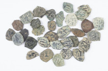 A lot with Byzantine AE Folles of Constans II (641-668) - in total c. 32 pieces in avg. F+